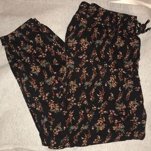 Uniqlo floral joggers